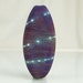 Etched Burgandy,Blue Lampwork Focal Bead