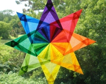 Rainbow Window Star Sun Catcher with 8 Points