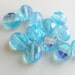 Bright AQUA AB Czech Glass Firepolish 10mm round. (14) GB599 Spring Easter Egg Series