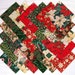 CHRISTMAS TRADITIONAL Prints 100% cotton Prewashed 5 inch Quilt Block Fabric Squares (#D/81A)