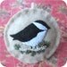READY to ship - The Tiny Garden Chickadee - Felt Christmas Ornament