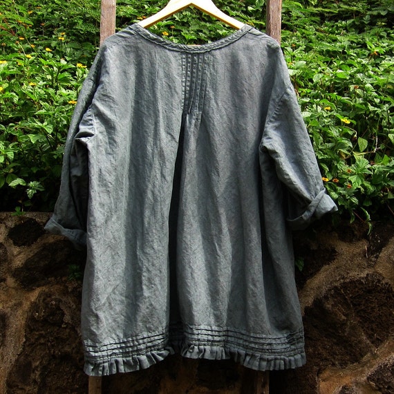 charcoal linen shirt