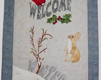 Welcome Winter Quilt Design Wall Hanging