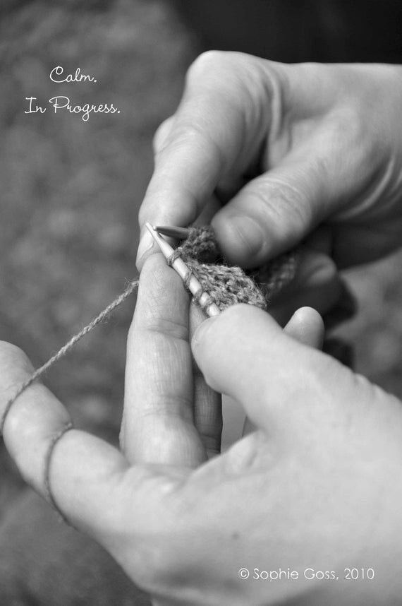 Items similar to Knitting Image Calm on Etsy