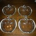 Set of 4 Vintage Glass Apple Shaped Baking Dishes Glassbake