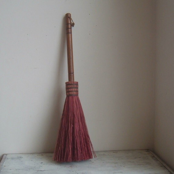 vintage fireplace broom