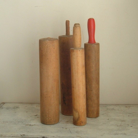 vintage rolling pin parts by ImSoVintage on Etsy