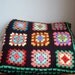 vintage wool granny square afghan