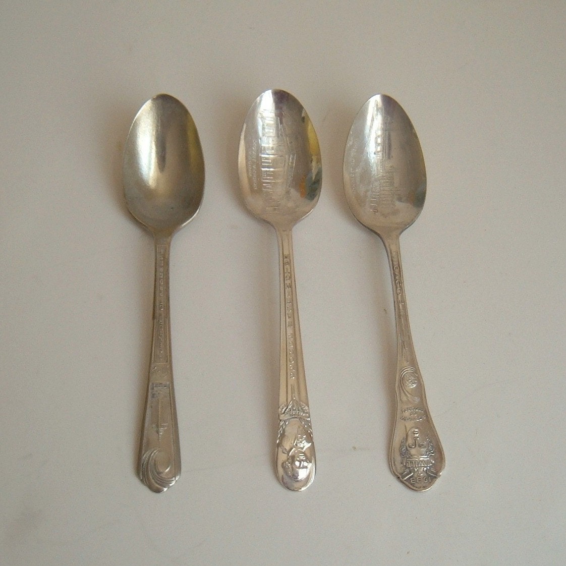 vintage silverplate souvenir spoons