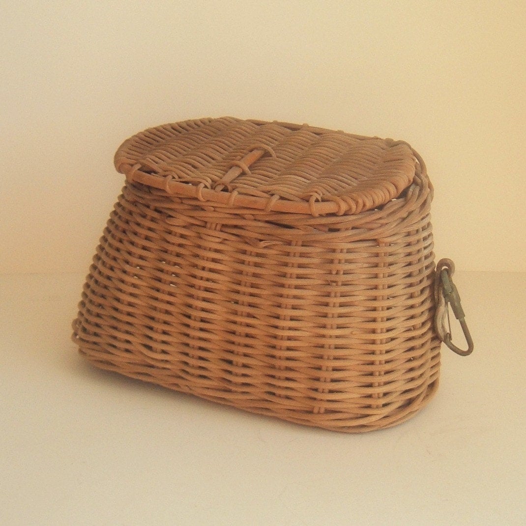 small vintage fishing creel