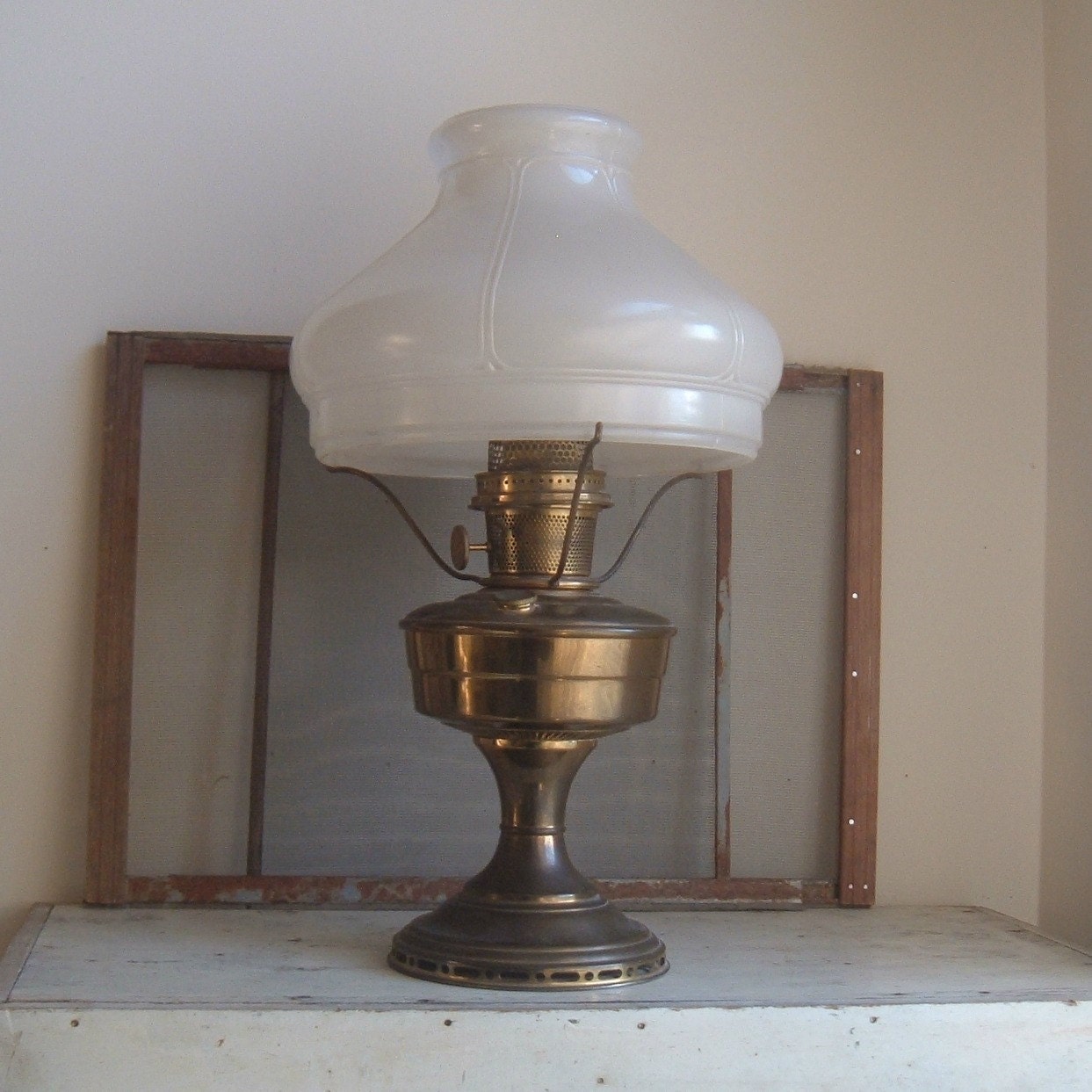 antique Aladdin model 12 oil lamp