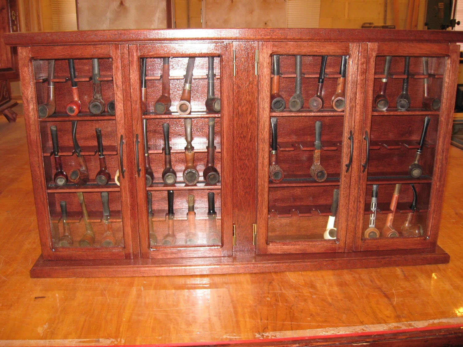 Pipe rack cabinet 48 Pipe Rack Display CabinetDouble 4 door