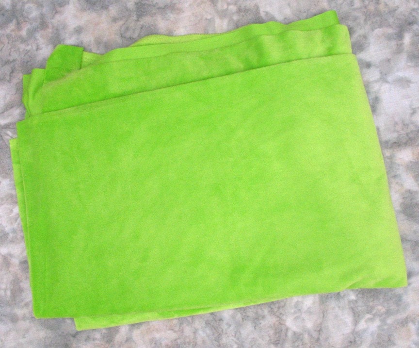 Minky Fabric Lime Green by FabricDestashSale on Etsy