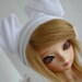 bjd clothes msd clothes white bunny beanie monstrodesign