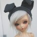 bjd clothes msd clothes dark gray bunny beanie monstrodesign