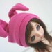 BJD / Dollfie LATI YELLOW/Pukifee/Monster high sized hot pink bunny beanie