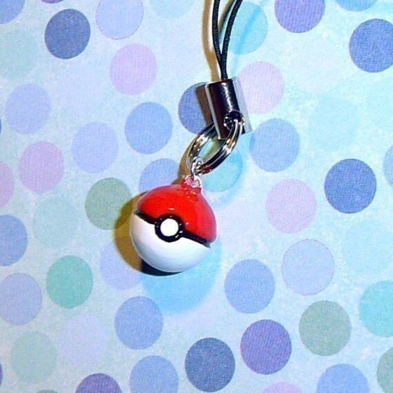 Pokemon Pokeball Cell Phone or DS Charm