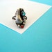 Navajo Child's Sterling Ring with Turquoise and Red Coral