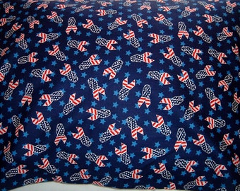 SALE ------------ Patriotic Stars and Stripes Flag Pillowcase