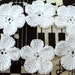 Crocheted White Flower Appliques