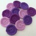 Crocheted Tiny Purple Circles