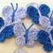 Crocheted Tiny Butterfly Appliques