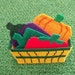Vegetable Shaped Drink Coasters - Garden Produce in a Bushel Basket - Set of 4 includes Pumpkin, Green Pepper, Tomato and Eggplant