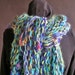 Handknit Cosmic Blue Shawl Wrap