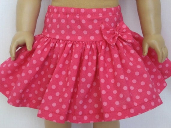 Hot Pink Polka-Dot Skirt