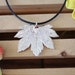 Leaf Necklace, Real Leaf, Leaf Pendant,Real Leaf Necklace Full Moon Maple Sterling Silver Pendant