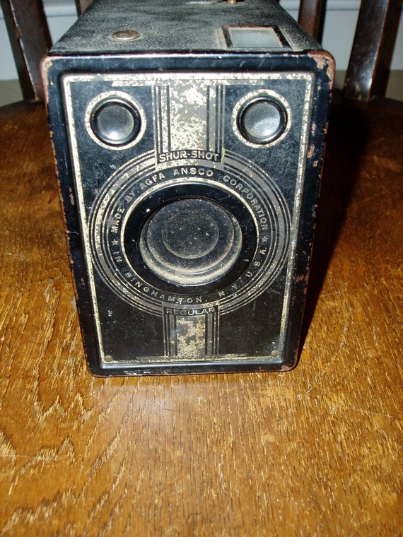 Antique Agfa Ansco Shur Shot D6 Cadet Box Camera 1930s