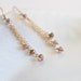 Dreamy Peach Brown Andalusite Gold Earrings