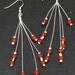 Red Starburst Glass Earrings