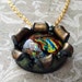 Liquid Lava Pod Pendant Dichroic Glass and Polymer clay
