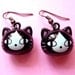 Black cat love earrings CUTE and KAWAII