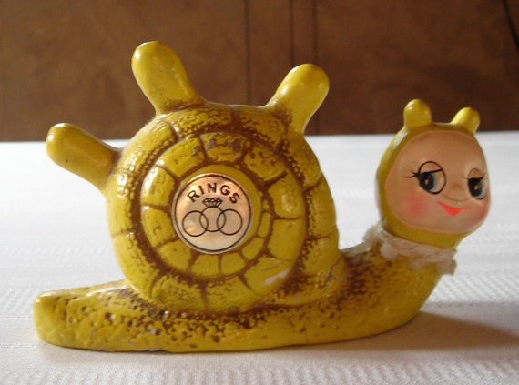 Groovy Little Snail Ring Holder by PreciousPast on Etsy