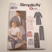 Simplicity 2 Hour Sleepwear Women's And Men's Pants Or Shorts And Robe Pattern 5314 Size XL XXL XXXL