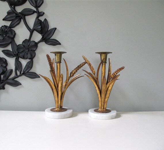 beautiful HARVEST WHEAT candle holders