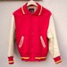 RESERVED FOR STELIOS Vintage boyfriend varsity jacket / red wool leather