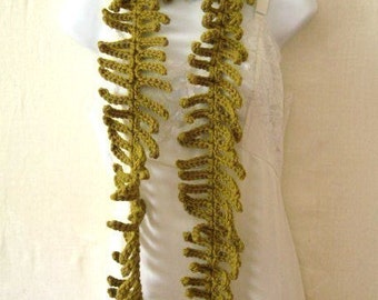 Fern Lariat Scarf Crochet Pattern PDF - permission to sell what you make