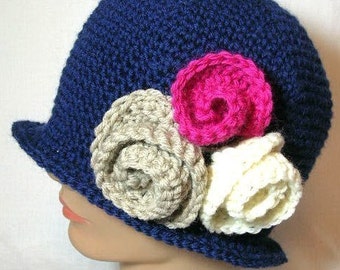 Roaring 20s Flapper Hat Crochet Pattern PDF - permission to sell what you make