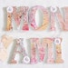 wood letters mon ami pink shabby chic boho hippie