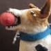Vintage Inspired Spun Cotton Terrier Dog Miniature ornament Maria Pahls