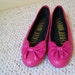 Fuschia Pink Sam and Libby Bow Ballet Flats Skimmers 7.5