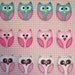 Set of 12pcs handmade felt owl--mix colors (FT722)
