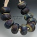 Handmade Glass Bead Lampwork Set - 10 Earthy Rainbow Super Chunky Tie Dyes