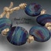 Handmade Glass Artisan Lampwork Bead Set - 5 Rich Tie Dye Lentils