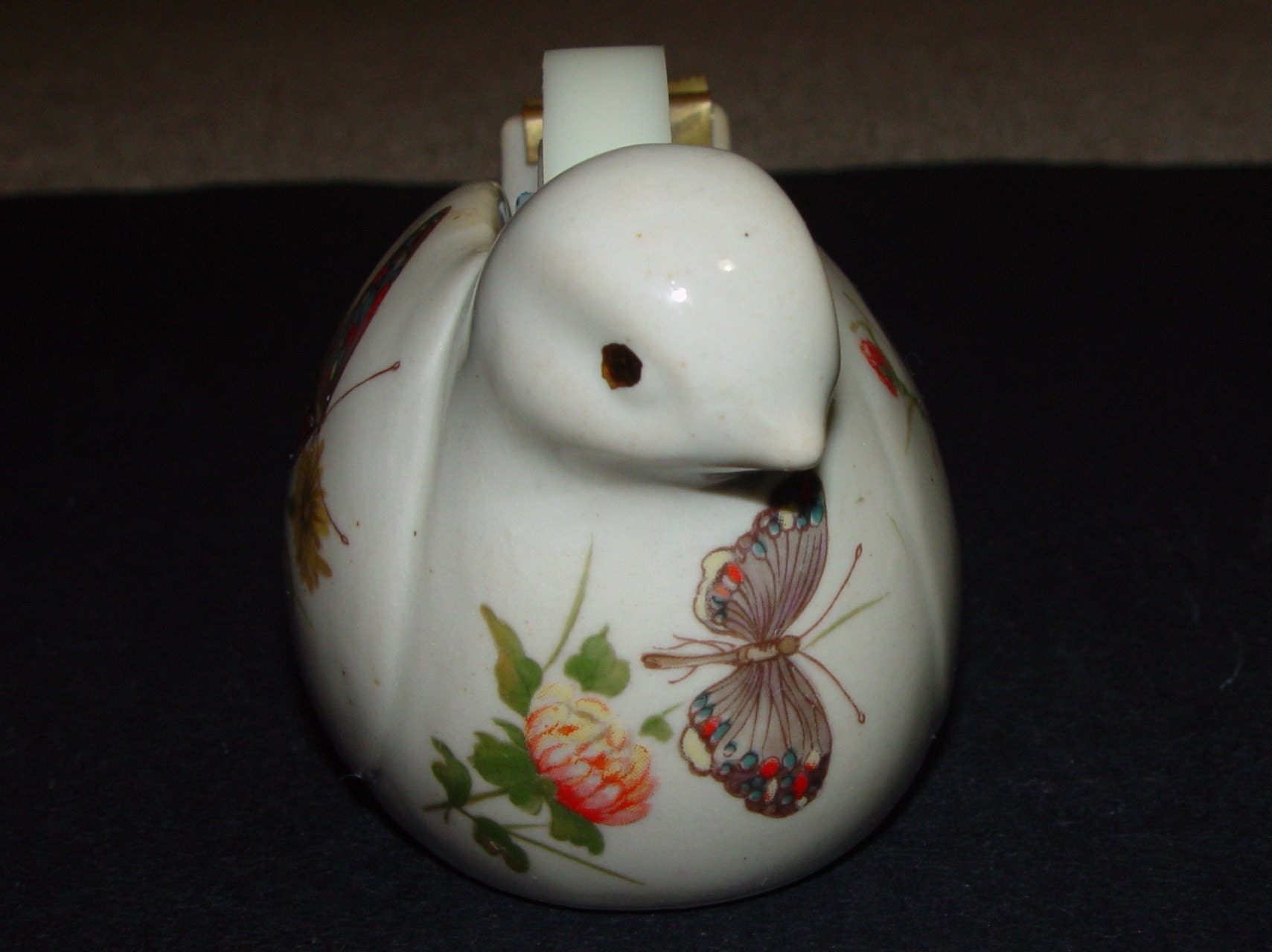 Vintage Bird Tape Dispenser Porcelain Hand Painted DEW Dove by