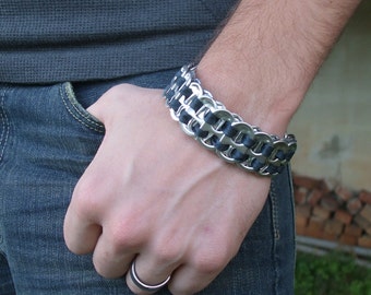 Men's FistiCuff Tab Top Cuff Bracelet Black Free Shipping