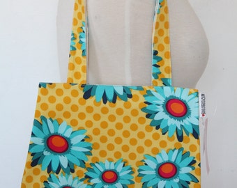 Purse Tote Bag - Yellow Pop Daisy - Rounded Shape